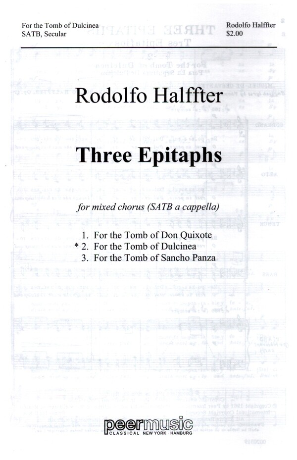For the Tomb of Dulcinea  for mixed chorus a cappella  score