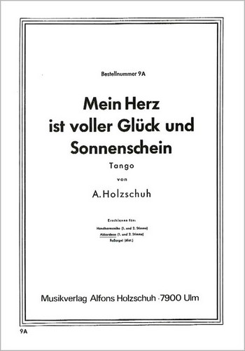 mein herz ist voller glück für 1-2 akkordeons    