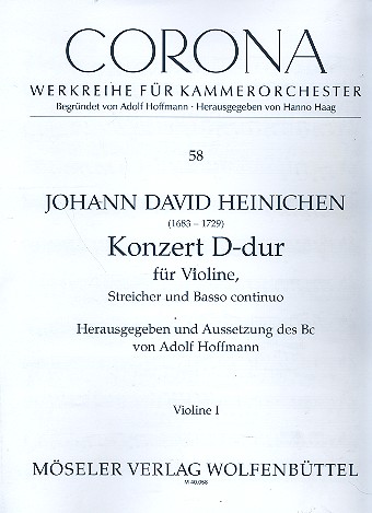 Konzert D-Dur  für Violine, Streicher und Bc  Streicherstimmen