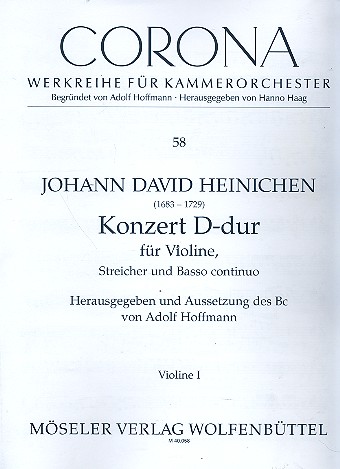 Konzert D-Dur&nbsp;&nbsp;für Violine, Streicher und Bc&nbsp;&nbsp;Streicherstimmen