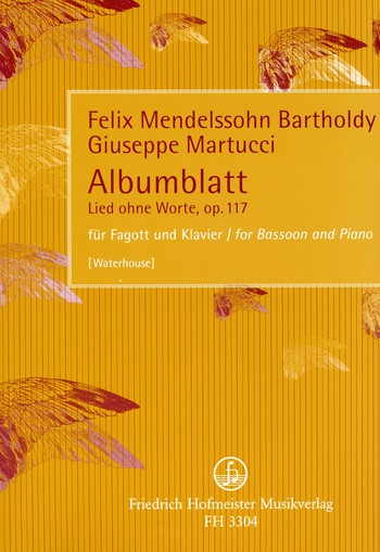 Albumblatt op.117  für Fagott und Klavier  