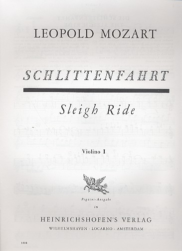 Schlittenfahrt für Streicher,  Trompete und Schlagwerk  Violine 1