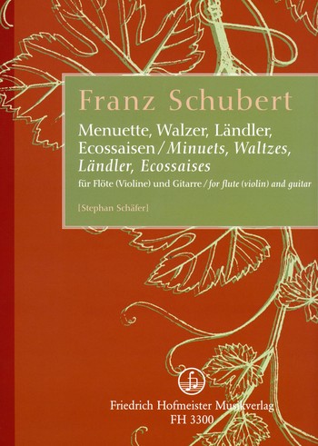 Menuette, Walzer, Ländler, Ecossaisen&nbsp;&nbsp;für Flöte (Violine) und Gitarre&nbsp;&nbsp;Partitur und Stimme