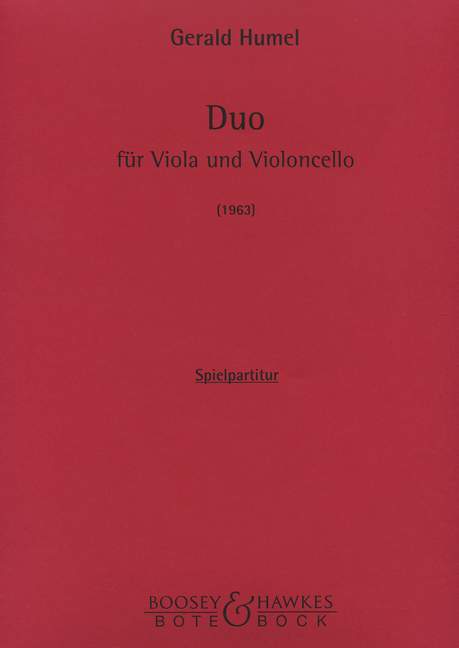 Duo&nbsp;&nbsp;für Viola und Violoncello&nbsp;&nbsp;Spielaprtitur