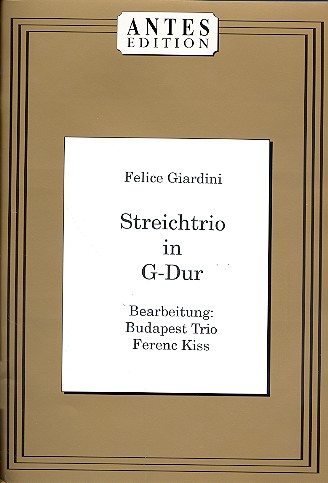 Trio G-Dur für Violine, Viola und Violoncello  Partitur und Stimmen  