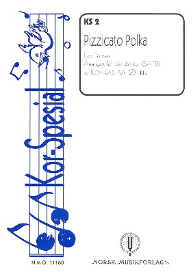 Pizzicato Polka for mixed chorus  a cappella  score