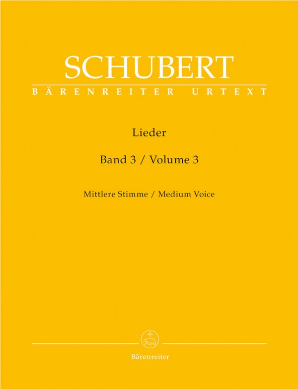 Lieder Band 3 (op.80-98)&nbsp;&nbsp;für mittlere Stimme und Klavier&nbsp;&nbsp;praktische Ausgabe