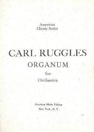 Organum for orchestra&nbsp;&nbsp;study score&nbsp;&nbsp;