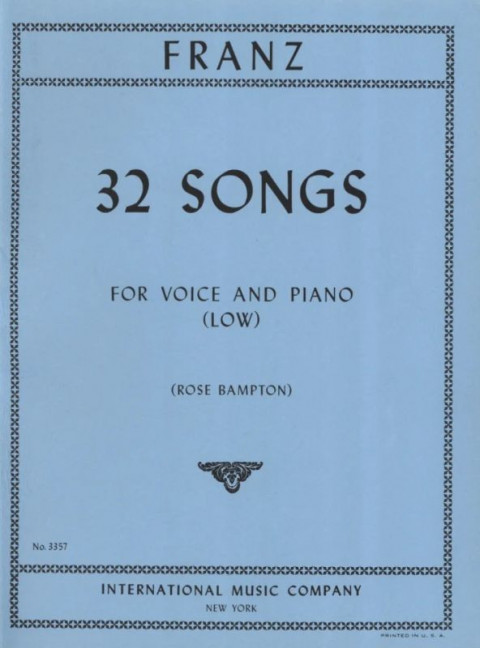 32 Songs&nbsp;&nbsp;for low voice and piano (dt/en)&nbsp;&nbsp;