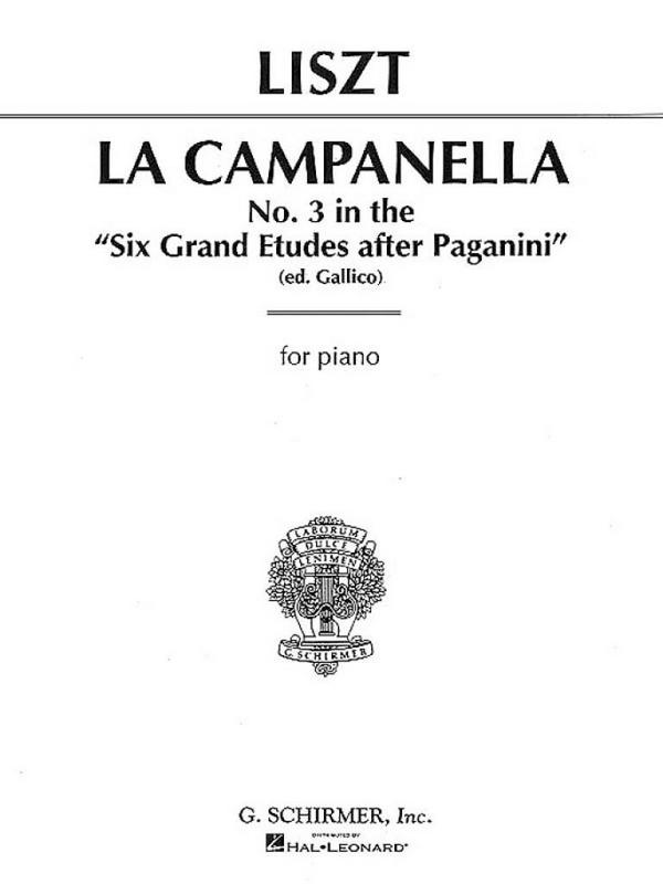 La Campanella &nbsp;&nbsp;pour piano&nbsp;&nbsp;