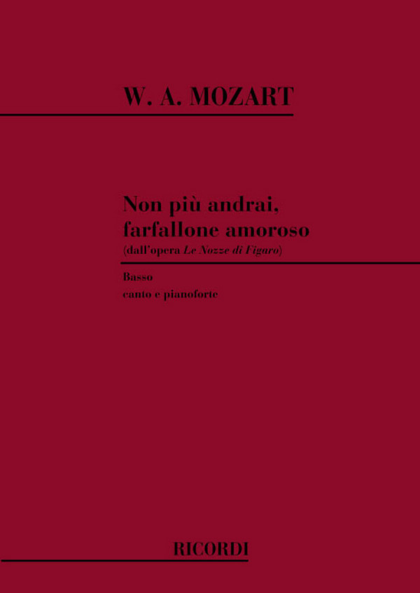 Non più andrai farfallone amoroso&nbsp;&nbsp;für Bass und Klavier (it)&nbsp;&nbsp;