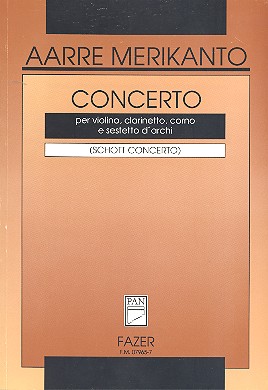 Konzert für Violine, Klarinette, Horn,  2 Violinen, 2 Violen und 2 Violoncelli  Studienpartitur