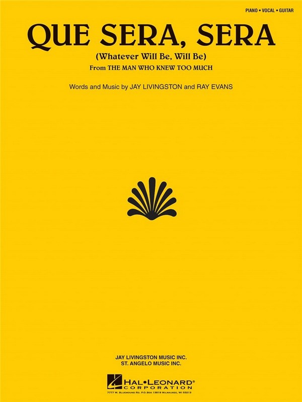 Que sera sera&nbsp;&nbsp;for piano/vocal/guitar&nbsp;&nbsp;