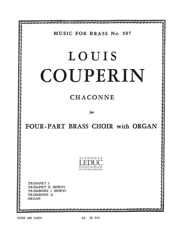 Chaconne für 4-stimmiges  Blechbläser-Ensemble und Orgel  Partitur und Stimmen