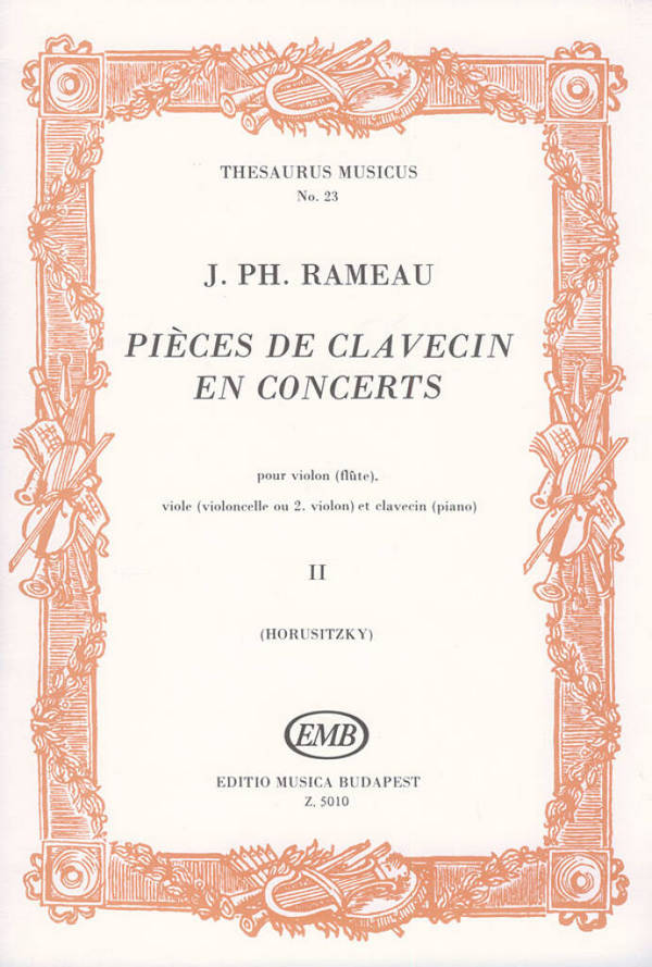 Pièces de clavecin en concerts vol.2&nbsp;&nbsp;pour violon (flute), viole (violoncello, violon)&nbsp;&nbsp;et clavecin (piano),  partition et parties