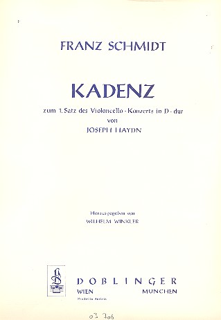 Kadenz zum Konzert D-Dur (1.Satz) für  Violoncello und Orchester von J.Haydn  für Violoncello