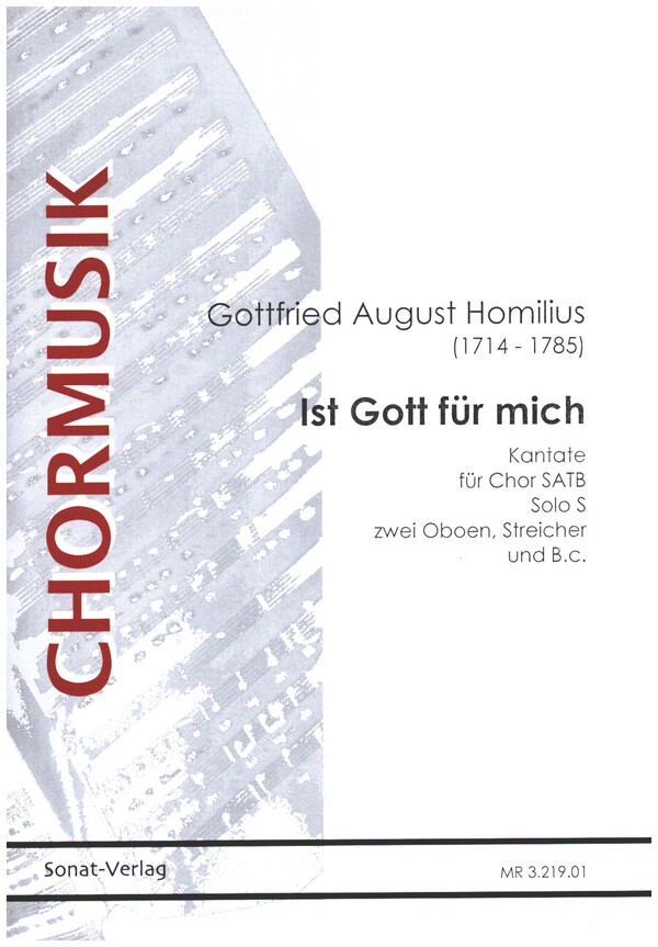 Ist Gott für mich so trete gleich alles wider mich  für Sopran, gem Chor, 2 Oboen, Streicher und Bc  Partitur