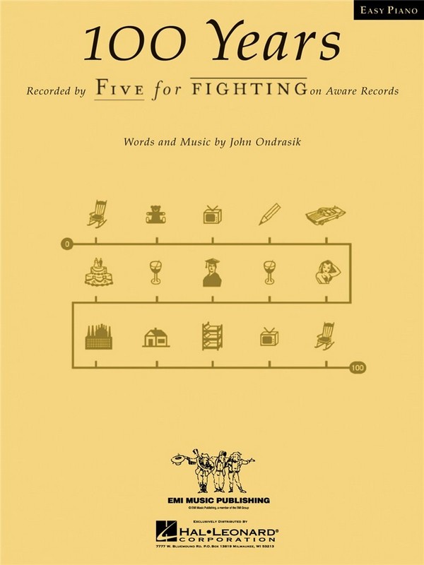 100 Years: for easy piano (vocal/guitar)    