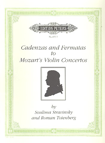 Cadenzas and Fermatas to Mozart's Violin Concertos&nbsp;&nbsp;for violin&nbsp;&nbsp;