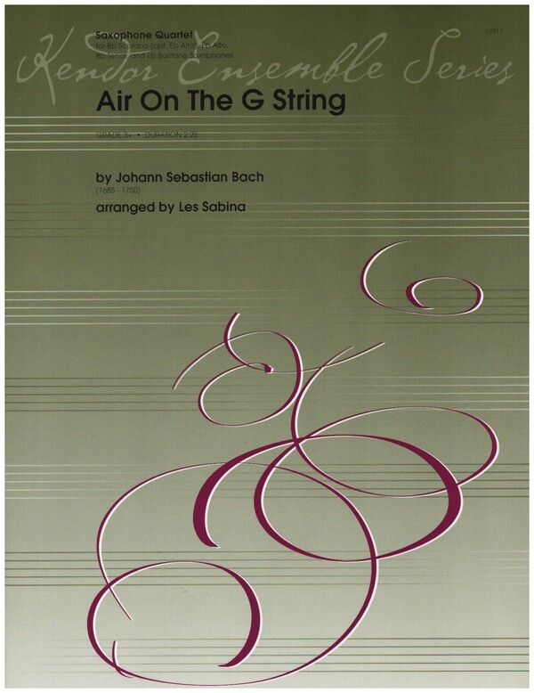 Air für 4 Saxophone (SATBar)&nbsp;&nbsp;Partitur und Stimmen&nbsp;&nbsp;