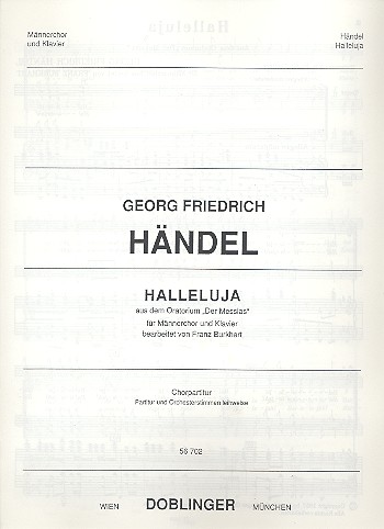 Halleluja aus Der Messias&nbsp;&nbsp;für Männerchor und Klavier&nbsp;&nbsp;Partitur