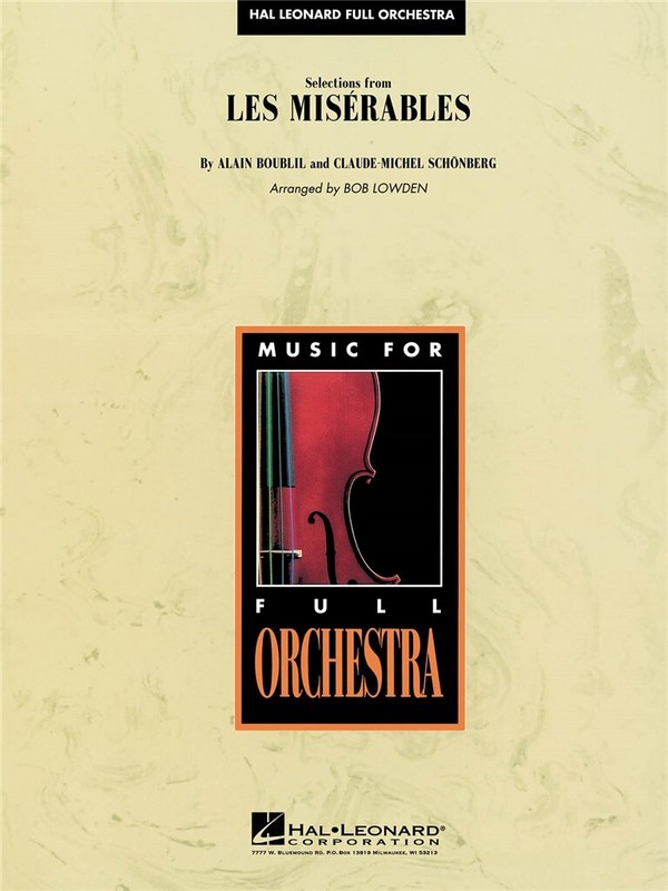 Les Misérables (Selections)  for orchestra  score