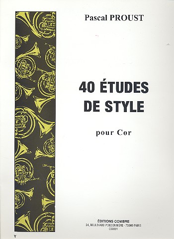 40 études de style pour cor    