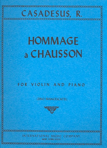 Hommage à Chausson  für Violine und Klavier  