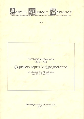 Capriccio sopra La Spagnoletta  für 4 Blockflöten (SATB/STBGb)  Partitur und Stimmen