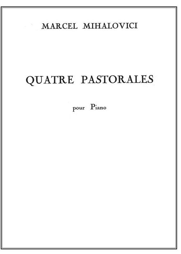4 pastorales op.62&nbsp;&nbsp;pour piano&nbsp;&nbsp;