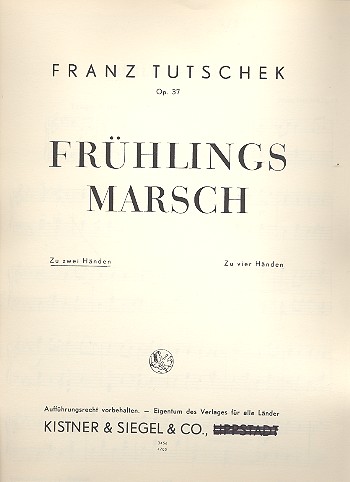 Frühlingsmarsch op.37  für Klavier  