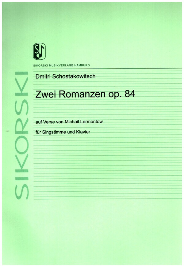 2 Romanzen op.84 für Gesang  und Klavier (Kyr)  Archivkopie