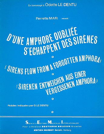 D'une amphore oubliée s'echappent des sirènes  pour piano  