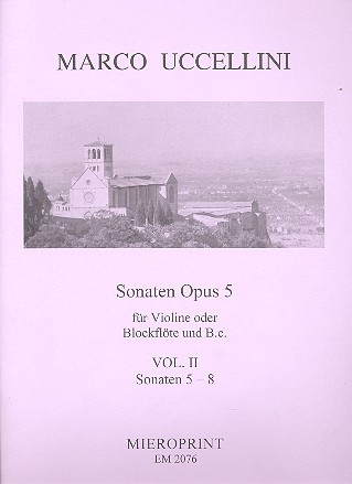 13 Sonaten op.5 Band 2 (Nr.5-8)  für Violine (Blockflöte) und Bc  