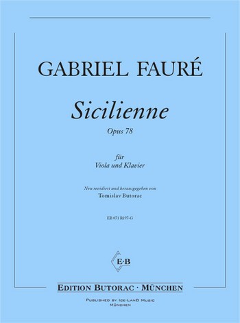 Sicilienne op.78&nbsp;&nbsp;für Viola und Klavier&nbsp;&nbsp;