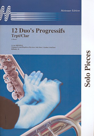 12 Duos progressifs op.254 for  trumpet and clarinet  