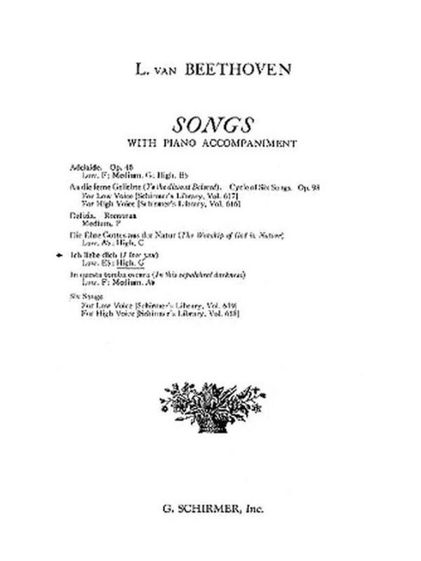 Ich liebe dich für Gesang (hoch)&nbsp;&nbsp;und Klavier (en/dt)&nbsp;&nbsp;