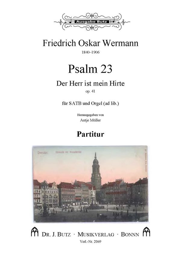 Psalm 23 op.41&nbsp;&nbsp;für gem Chor und Orgel&nbsp;&nbsp;Partitur