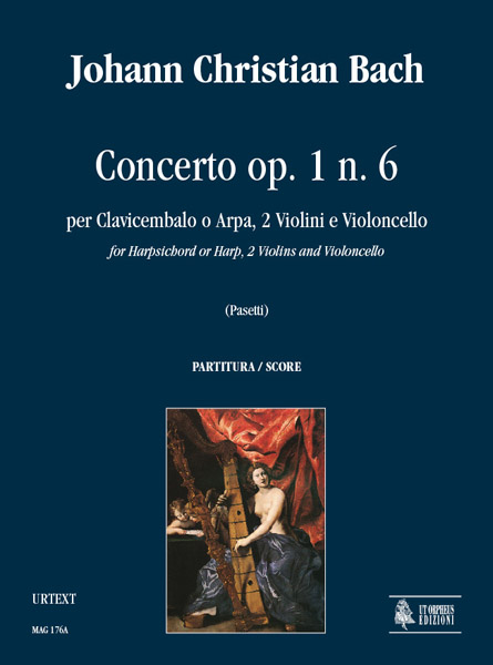 Concerto op.1,6 per clavicembalo,  (arpa), 2 violini e violoncelli  partitura