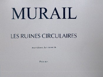 Les ruines circulaires pour violon&nbsp;&nbsp;et clarinette&nbsp;&nbsp;partition provisoire
