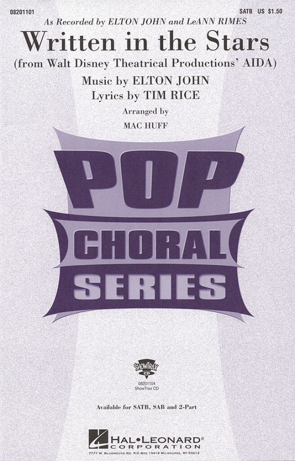 Written in the Stars for mixed chorus&nbsp;&nbsp;(SATB) and piano&nbsp;&nbsp;score