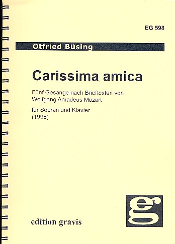 Carissima amica für Sopran und Klavier    