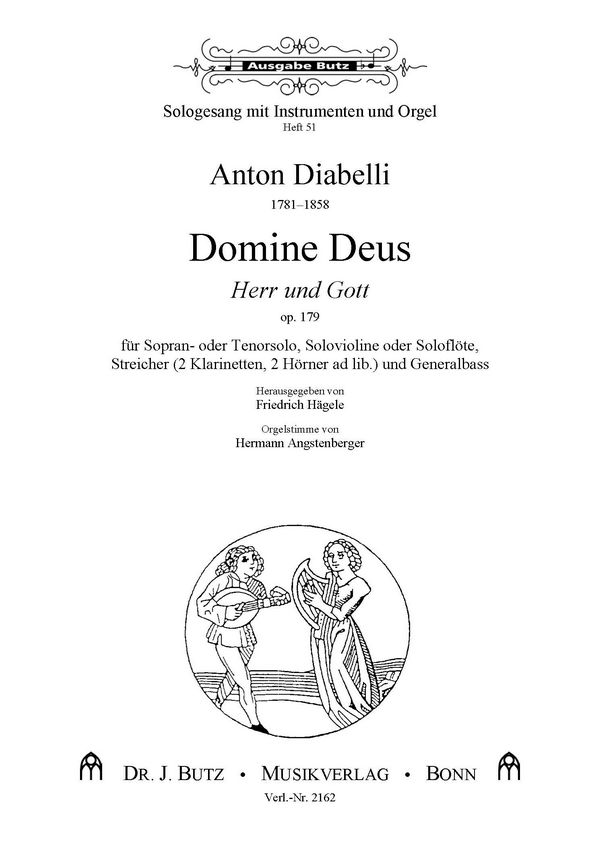Domine Deus op.179  für Sopran (Tenor), Violine (Flöte), Streicher und Bc, (Bläser ad lib)  Partitur und Stimmen