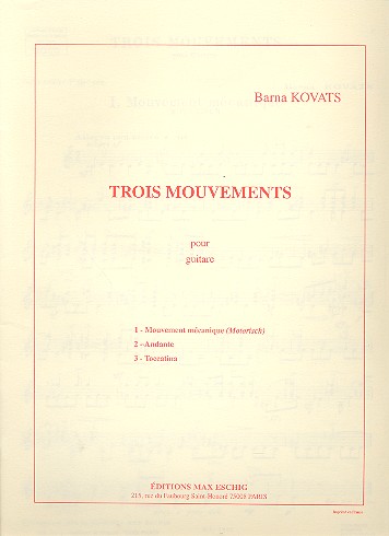 3 mouvements pour guitare    
