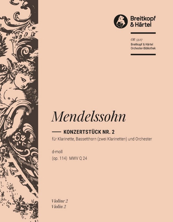Konzertstück d-Moll Nr.2 op.114&nbsp;&nbsp;für Klarinette, Bassetthorn und Orchester&nbsp;&nbsp;Violine 2