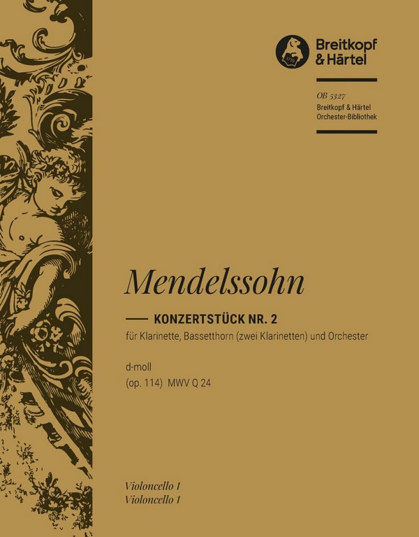 Konzertstück d-Moll Nr.2 op.114&nbsp;&nbsp;für Klarinette, Bassetthorn und Orchester&nbsp;&nbsp;Violoncello