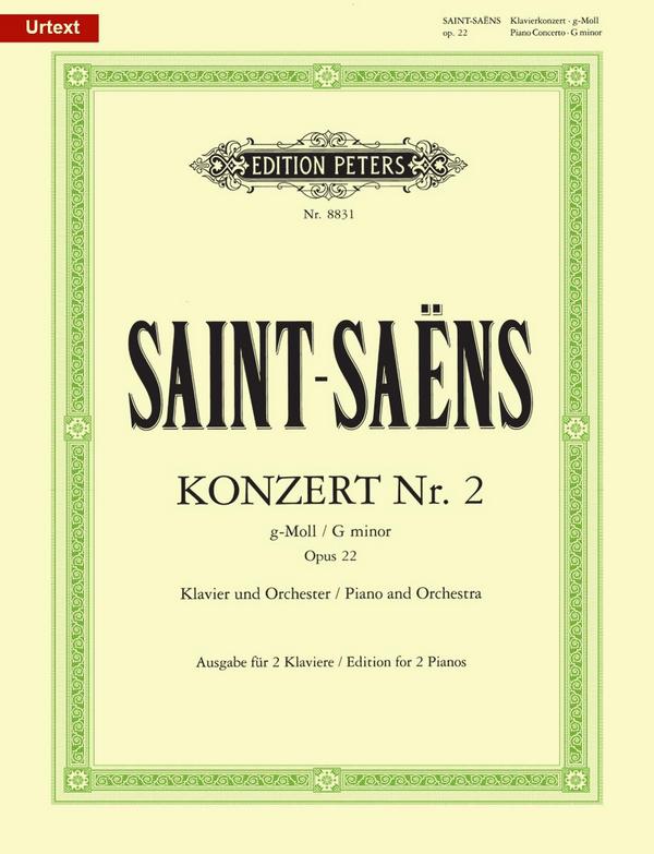 Konzert g-Moll Nr.2 op.22 für Klavier und Orchester&nbsp;&nbsp;für 2 Klaviere&nbsp;&nbsp;Spielpartitur
