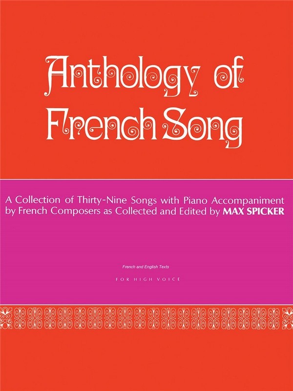 Anthology of French Songs for high voice  and piano  