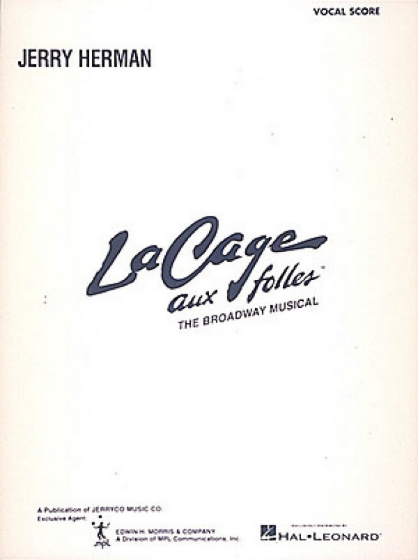La cage aux folles (musical) vocal score&nbsp;&nbsp;&nbsp;&nbsp;