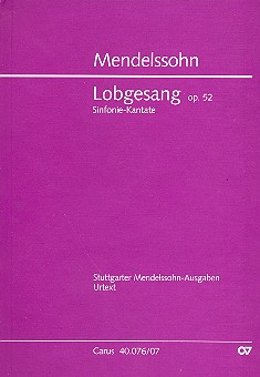 Sinfonie B-Dur Nr.2 op.52 (Lobgesang)&nbsp;&nbsp;für Soli, gem Chor und Orchester&nbsp;&nbsp;Studienpartitur